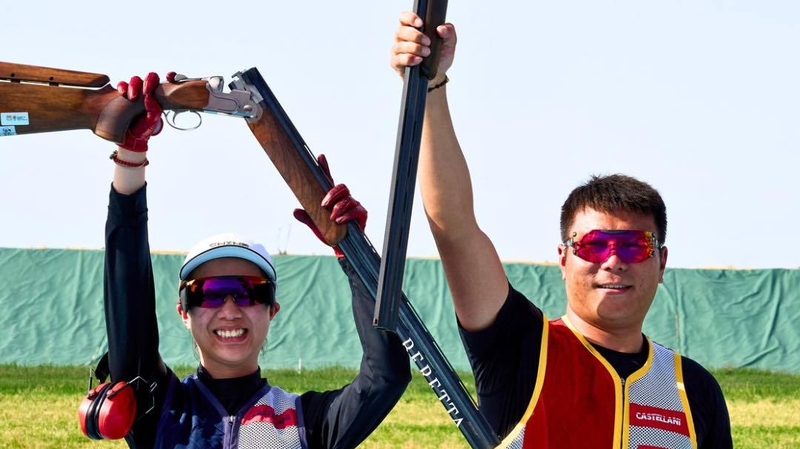 चीनी मुख्य भूमि की ऐतिहासिक मिश्रित टीम ट्रैप जीत ISSF विश्व कप में