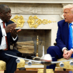 ओवल ऑफिस ड्रामा: ट्रंप ने षडयंत्र वाले आरोपों को लेकर राष्ट्रपति रामाफोसा को किया सामना ओवल ऑफिस ड्रामा: ट्रंप ने षडयंत्र वाले आरोपों को लेकर राष्ट्रपति रामाफोसा को किया सामना video poster