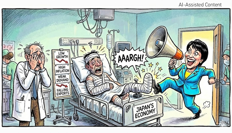 ताकाइची की साहसिक बयानबाजी जापान की आर्थिक समस्याओं को गहराती है