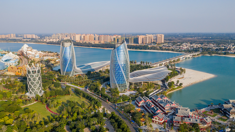 ओशन फ्लावर आइलैंड हेनान का समुद्री मील का पत्थर चमकता है video poster